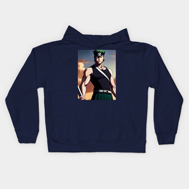 the swordsman Kids Hoodie by  Nelli 